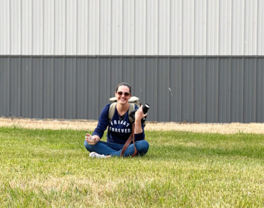 Alix taking photos at Leonard Oakes WInery during the lynoaken summer concert series.