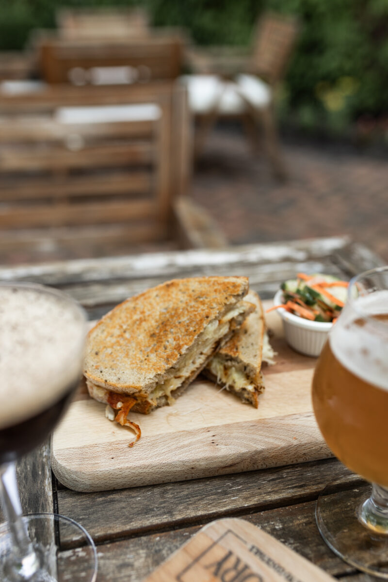 Sandwiches on the patio before the temperatures fall too much in WNY. 