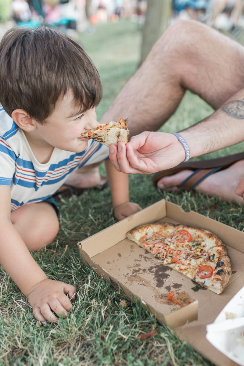 Dubby's Pizza in in Albion always excites us when we see them at events. Here we are ordering another pizza at an event in Medina on the Erie Canal.