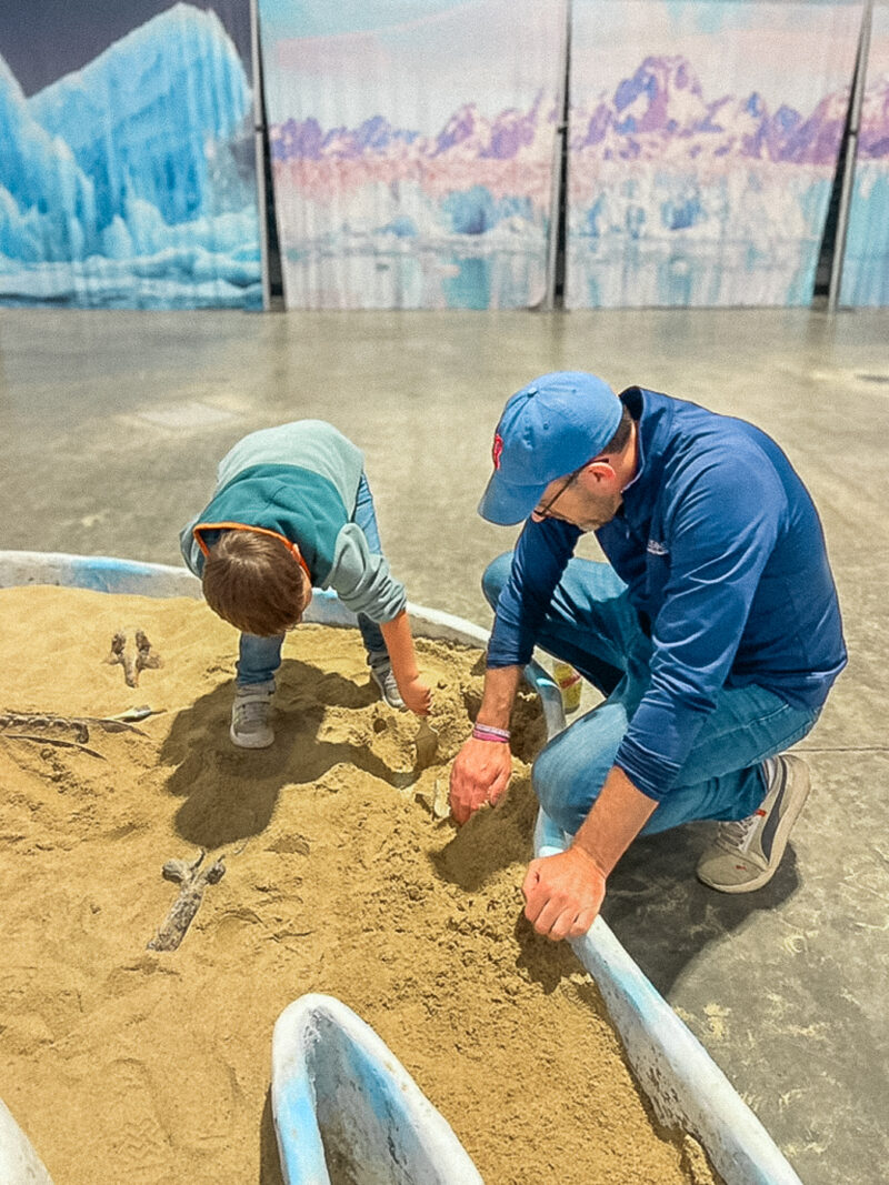 Like father like son digging for fossils at the NYS Fair. 