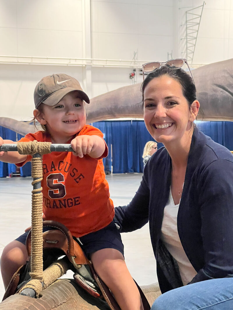 Riding Dinosaurs during the 2023 NY State Fair.