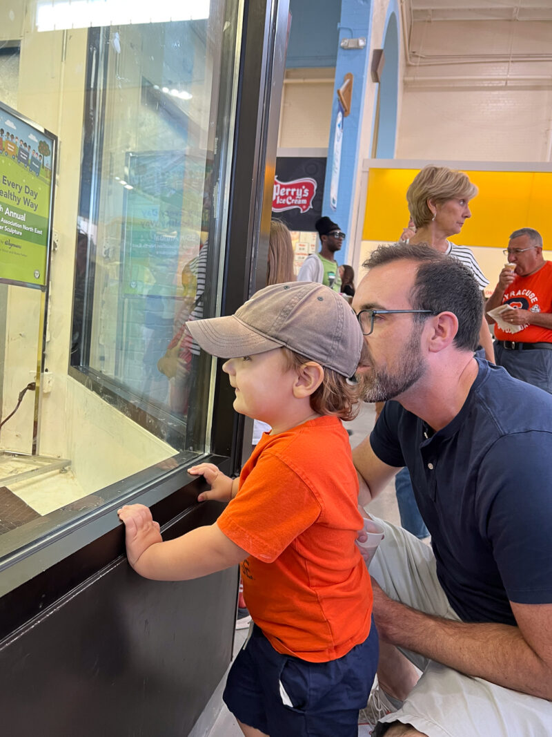 The butter sculpture never disappoints at the NYS Fair.